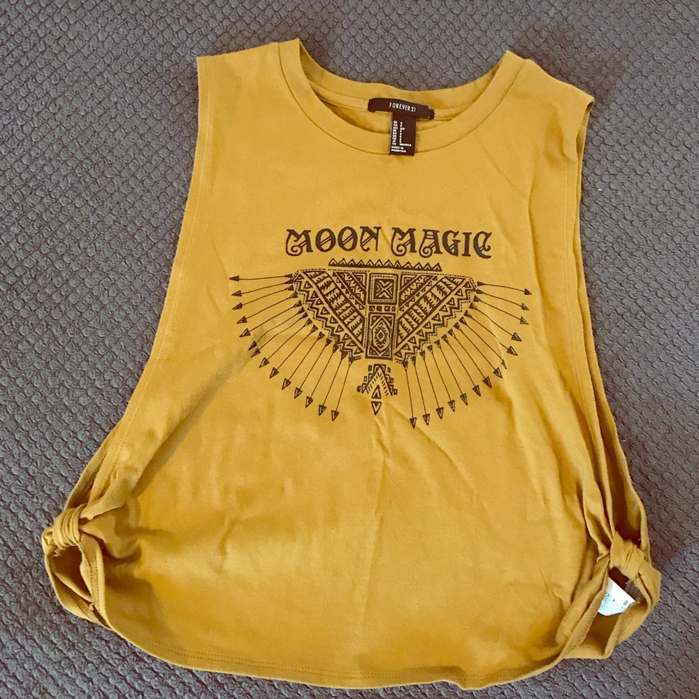 Forever 21 moon magic crop tank